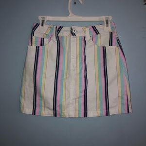 Forever 21 striped jean skirt